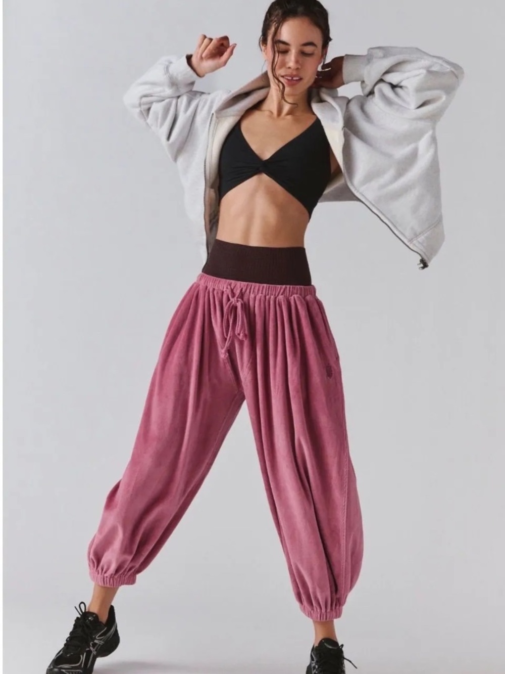 Momentum Velour Pants.  Rosewood  Medium